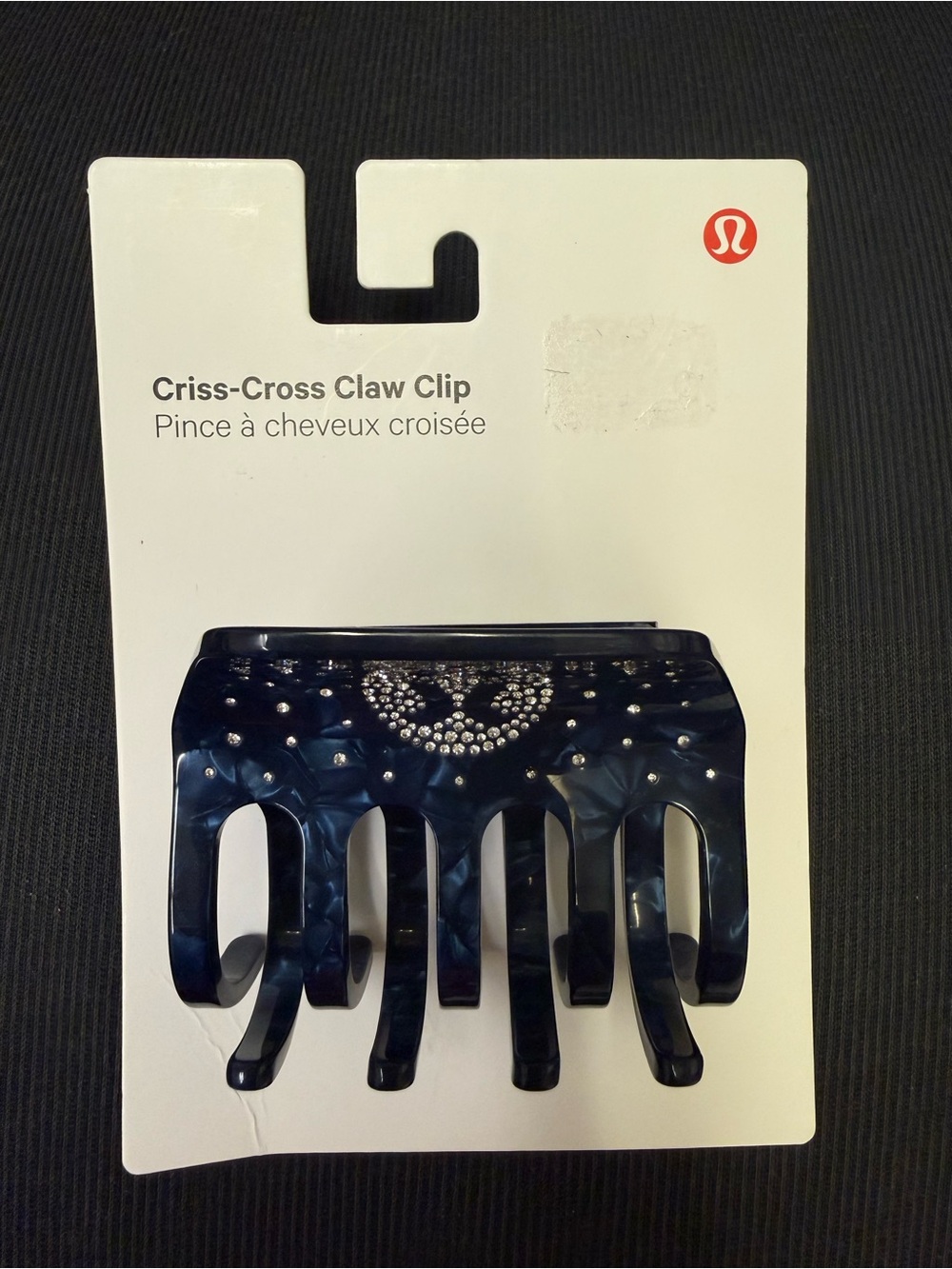lululemon athletica Criss-Cross Claw Clip in Dark Blue Tortoise with Rhinestones
